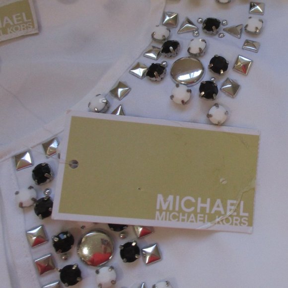 MICHAEL Michael Kors Women's Embellished Dolman Sleeve Tunic XS - Picture 7 of 10